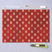 Papier Mousseline Belle or rouge pain d'épices biscuit élégant Noël (Artisanat)