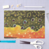 Papier Mousseline Belle pêche à la truite de ruisseau (Artisanat)