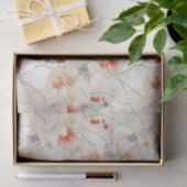 Papier Mousseline Belle Pêche Feminine Rouge Floral (Cadeau)