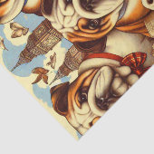 Papier Mousseline Belle peinture anglaise de Bulldog (Détail)