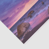 Papier Mousseline Belle photo côtière du coucher de soleil (Détail)