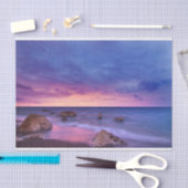 Papier Mousseline Belle photo côtière du coucher de soleil (Artisanat)