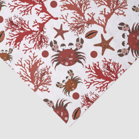 Papier Mousseline Belle plage carrelée motif (Détail)