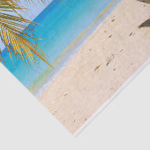 Papier Mousseline Belle plage tropicale avec bateau à rames (Détail)