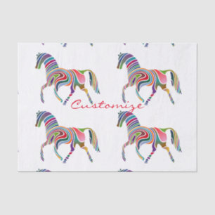 Papier Mousseline Belle Rainbow Color Horse Thunder_Cove