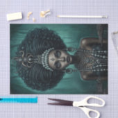 Papier Mousseline Belle reine Voodoo afro-américaine (Artisanat)