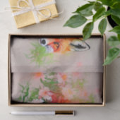 Papier Mousseline Belle Renard en Fleurs Aquarelle Découpage (Cadeau)