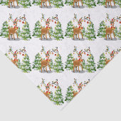 Papier Mousseline Belle renne dans la neige (Détail)