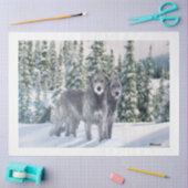 Papier Mousseline Belle scène Snowy Irish Wolfhound (Artisanat)