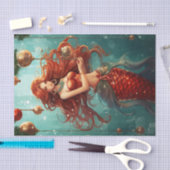 Papier Mousseline Belle Sirène Joyeuses Fêtes Noël (Artisanat)