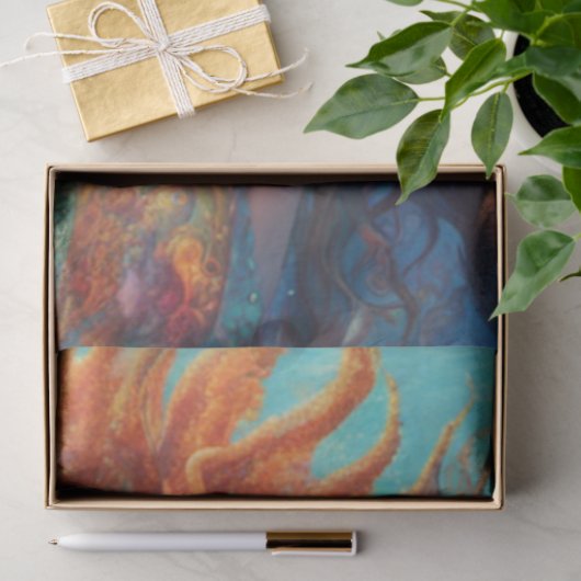 Papier Mousseline Belle sirène méditerranéenne en tatouage (Cadeau)