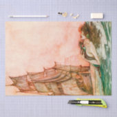 Papier Mousseline Belle sirène Vintage illustration (Artisanat)