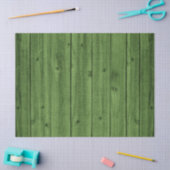 Papier Mousseline Belle texture en bois rustique verte (Artisanat)