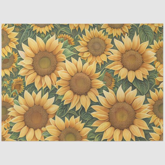 Papier Mousseline Belle Tournesol Collection Moderne (Recto)
