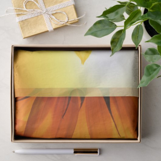 Papier Mousseline Belle tournesol - Papier Tissu (Cadeau)