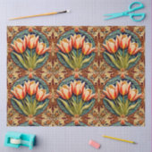 Papier Mousseline Belle Tulipes Collection moderne (Artisanat)