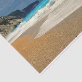 Papier Mousseline Belle Turquoise Bleue Mer Tropicale Photographie (Détail)