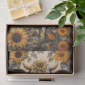 Papier Mousseline Belle Vache de campagne tournesol décoratif (Cadeau)