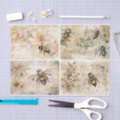 Papier Mousseline Belles abeilles (Artisanat)