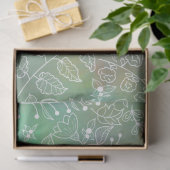 Papier Mousseline Belles Botaniques Boho Dreamy Sage Green (Cadeau)
