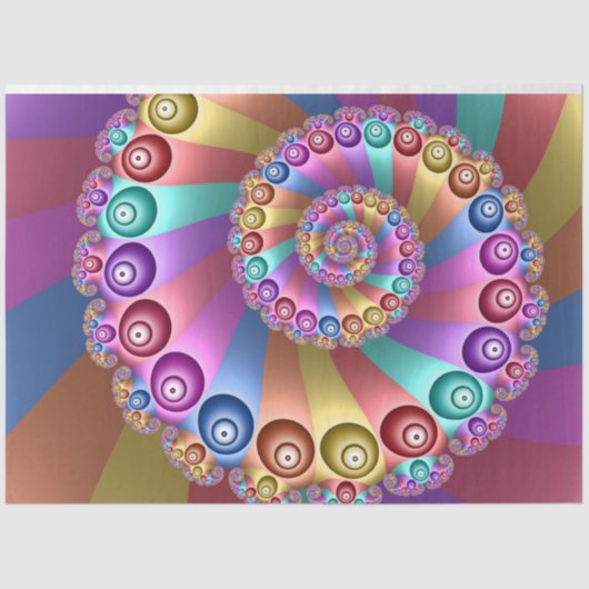 Papier Mousseline Belles couleurs arc-en-ciel Art fractal Abstrait (Recto)