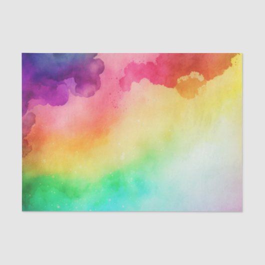 Papier Mousseline Belles couleurs arc-en-ciel Design abstrait (Recto)