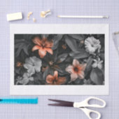 Papier Mousseline Belles fleurs10 (Artisanat)