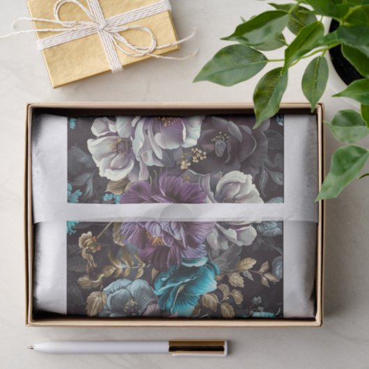 Papier Mousseline Belles fleurs11 (Cadeau)