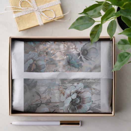 Papier Mousseline Belles fleurs13 (Cadeau)