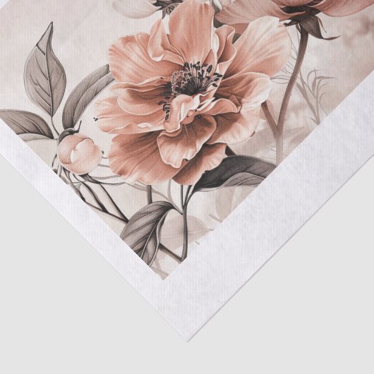 Papier Mousseline Belles fleurs15 (Détail)