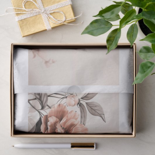 Papier Mousseline Belles fleurs15 (Cadeau)