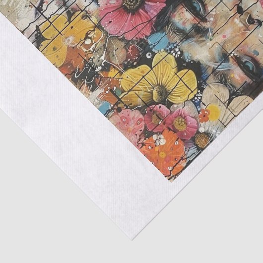 Papier Mousseline Belles Fleurs2 (Détail)