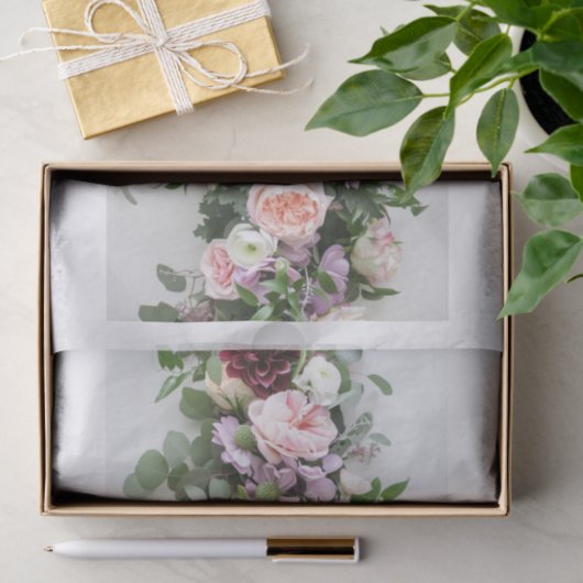 Papier Mousseline Belles fleurs2 (Cadeau)
