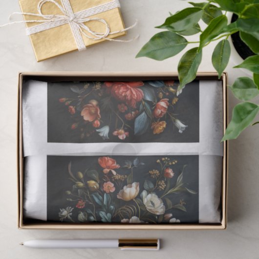 Papier Mousseline Belles fleurs20 (Cadeau)