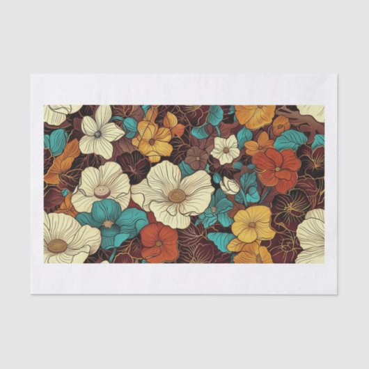 Papier Mousseline Belles fleurs25 (Recto)