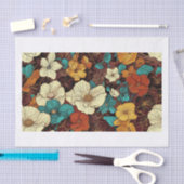 Papier Mousseline Belles fleurs25 (Artisanat)