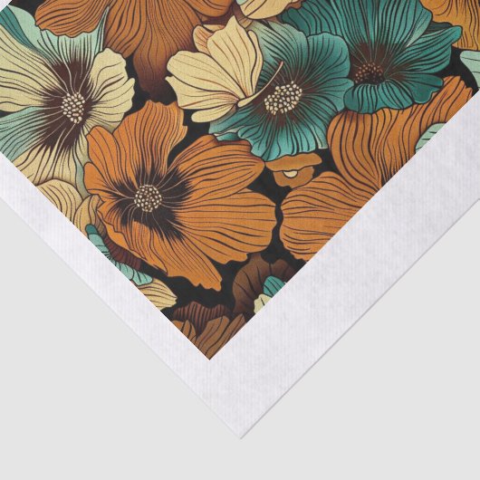 Papier Mousseline Belles fleurs26 (Détail)