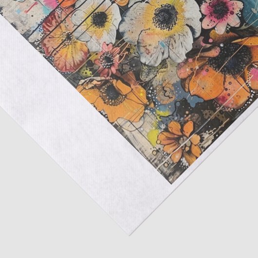 Papier Mousseline Belles Fleurs3 (Détail)