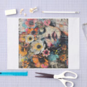 Papier Mousseline Belles Fleurs3 (Artisanat)