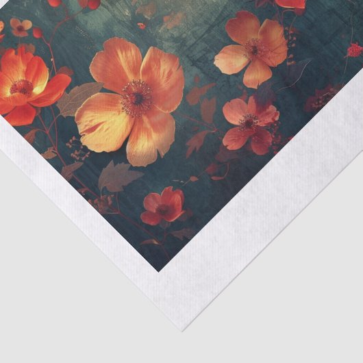 Papier Mousseline Belles fleurs30 (Détail)