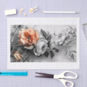 Papier Mousseline Belles fleurs8 (Artisanat)