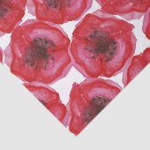 Papier Mousseline Belles fleurs peintes à la main de pavot (Détail)