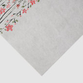 Papier Mousseline Belles fleurs rouges en cascade (Détail)