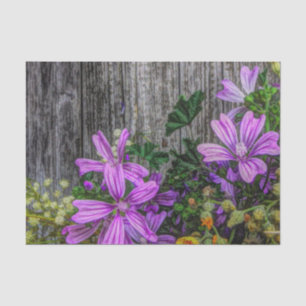 Papier Mousseline Belles fleurs sauvages colorées