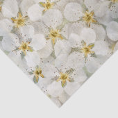 Papier Mousseline Belles petites grappes de fleurs blanches rustique (Détail)