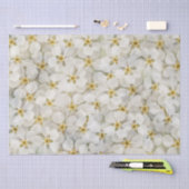 Papier Mousseline Belles petites grappes de fleurs blanches rustique (Artisanat)