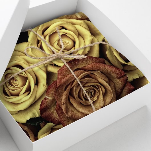 Papier Mousseline Belles Roses Romantiques Vintage