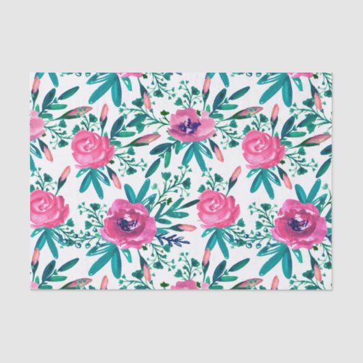 Papier Mousseline Belles roses roses roses (Recto)