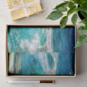 Papier Mousseline Belles vagues océaniques (Cadeau)