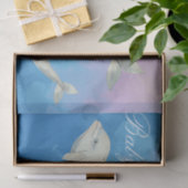 Papier Mousseline Beluga Whale Maman et Baby shower de veau (Cadeau)